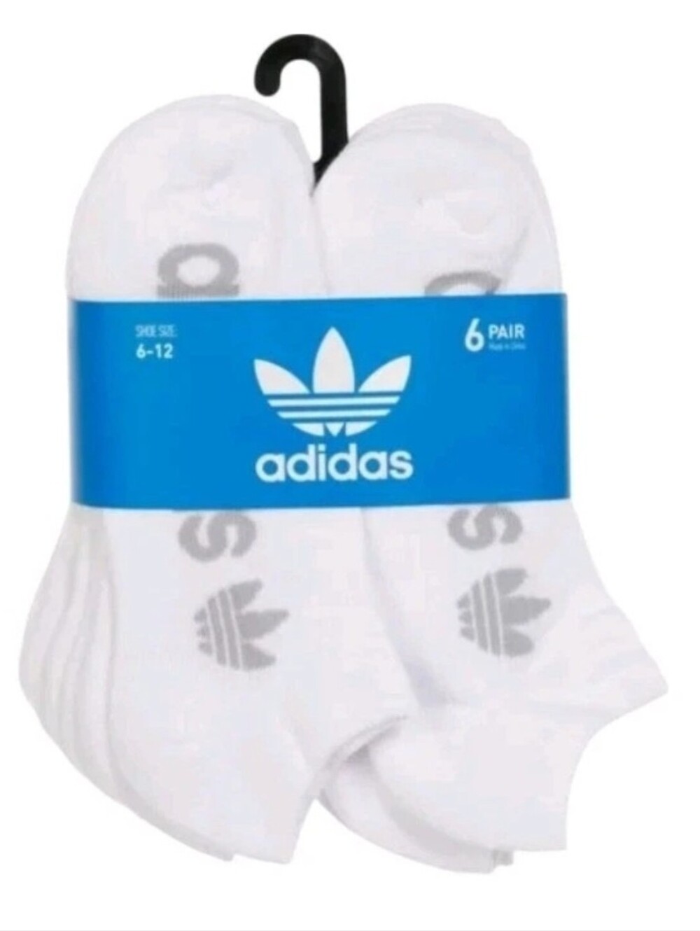 Adidas low cut socks white 6 pairs